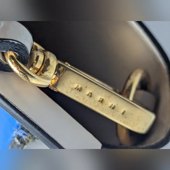 Marni Leather Colorblock olive green&blue &white Tote handbag - Picture 6 of 12